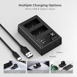 K&F Concept EN-EL15 Battery and Charger Pack - 2 Batteries + Dual Charger K&F Concept EN-EL15 Battery and Charger Pack - 2 Batteries + Dual Charger